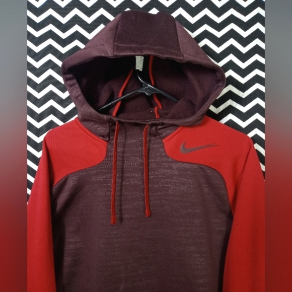 NIKE hoodie pullover thermafit sweatshirt men's Large - cr - Picture 1 of 4